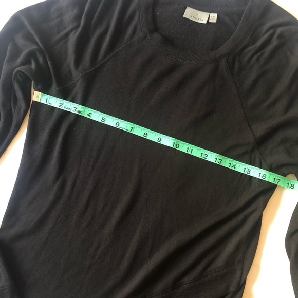 Athleta black criss cross hem sweatshirt sweater lightweight women’s size XXS - Picture 4 of 8